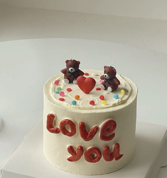 4-inch Love You Bear Cake/4寸love you 小熊蛋糕